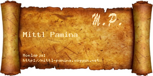 Mittl Pamina névjegykártya